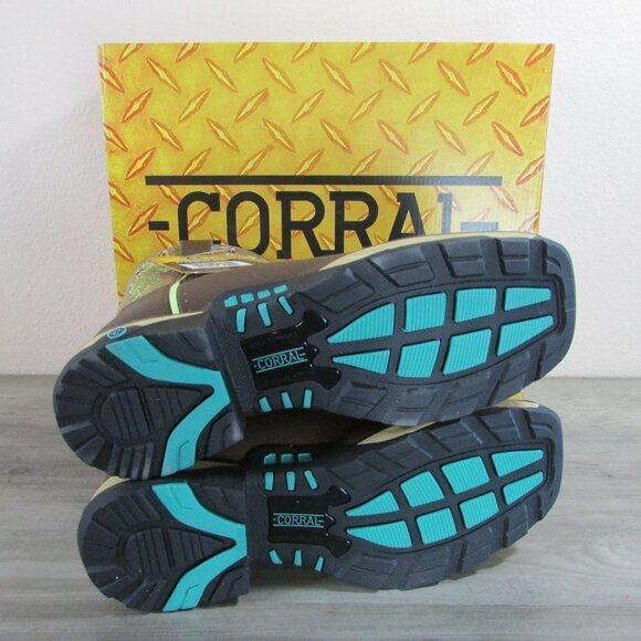 Corral Boots Women's Water Resist Tan Top Cactus Dual Density Sole Sq Toe W5005 - Picture 4 of 4